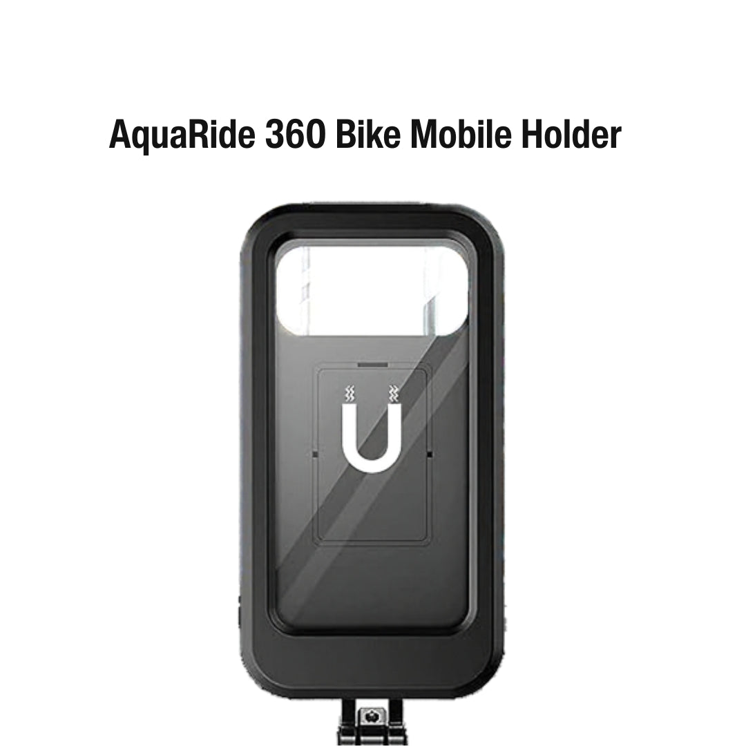 AquaRide 360 Bike Mobile Holder – Waterproof Touch Screen Phone Mount with Aluminum Alloy Handlebar Bracket for Bicycle, Motorcycle, Scooter & E-Bike