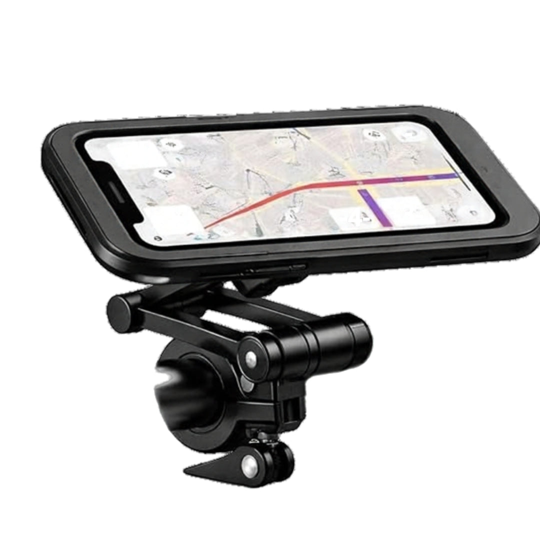 AquaRide 360 Bike Mobile Holder – Waterproof Touch Screen Phone Mount with Aluminum Alloy Handlebar Bracket for Bicycle, Motorcycle, Scooter & E-Bike