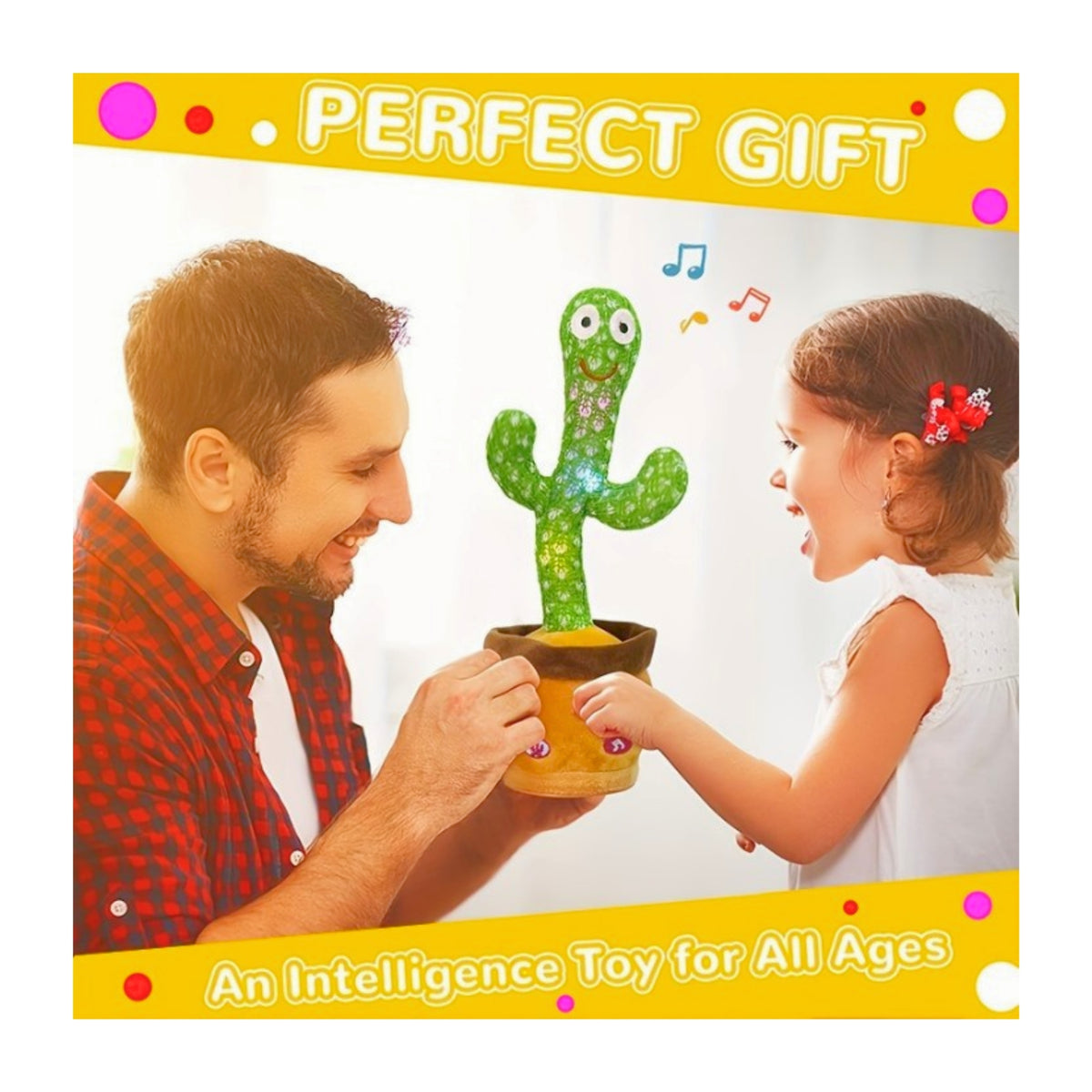 Rechargeable Talking & Dancing Cactus Toy – Musical Educational Toy for Babies & Toddlers (Repeats, Sings & Speaks) – Perfect for Boys & Girls (0-3 Years)