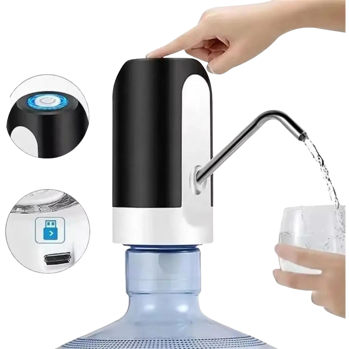 Automatic Water Dispenser Pump – USB Rechargeable Electric Water Bottle Pump | One-Touch Portable Water Dispenser