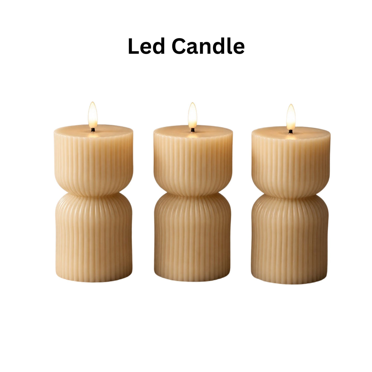 LED Pillar Candle – Flameless Decorative Candle Light for Home Décor, Pooja, Diwali & Festive Decoration