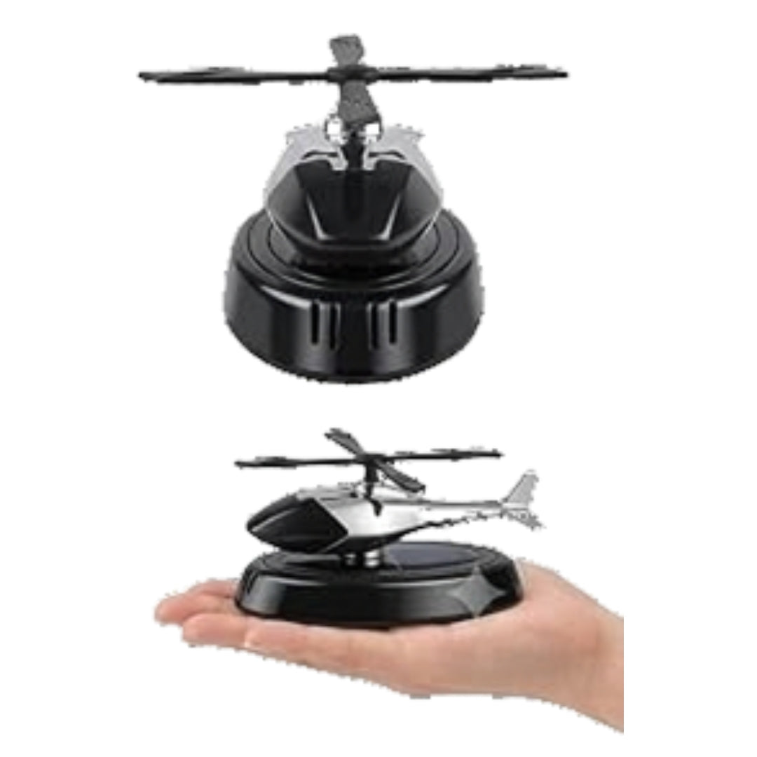 Solar Powered Helicopter Car Dashboard Accessory with Aroma Diffuser – Decorative Solar Helicopter Ornament for Car Interior | OGDEAL