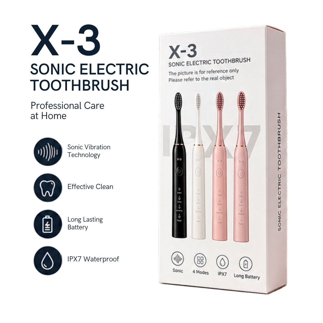 SonicClean Electric Toothbrush – Rechargeable Powered Toothbrush with Soft Bristles for Daily Oral Care | OGDEAL