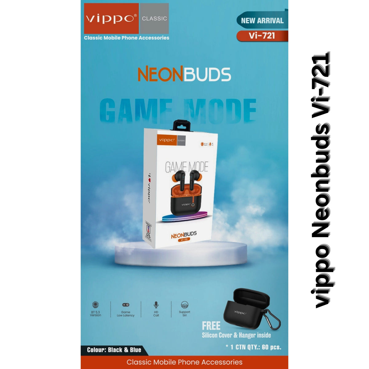 Vippo Neonbuds VI-721 Gaming Earbuds with Low Latency & 20H Playtime | OGdeal