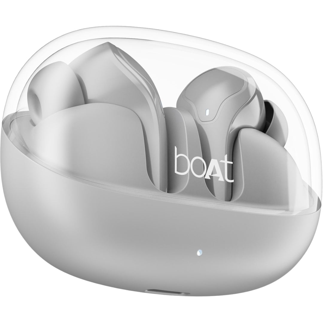 boAt Airdopes 311 Pro True Wireless Earbuds | 50HRS Playtime, ENx Dual Mic, ASAP™ Fast Charging, Transparent Lid, Low Latency, IPX4, Bluetooth v5.3 TWS Earphones with Mic