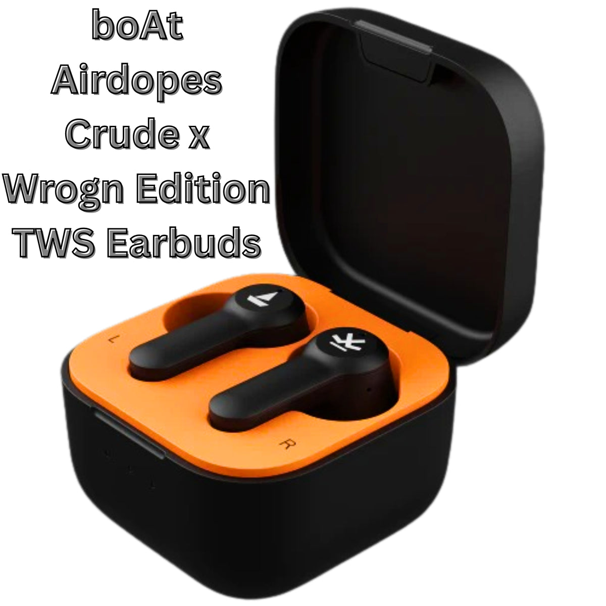 boAt Airdopes Crude x Wrogn Edition TWS Earbuds – 50H Playtime, ENx Tech, Beast Mode, Bluetooth Wireless Earphones with Mic