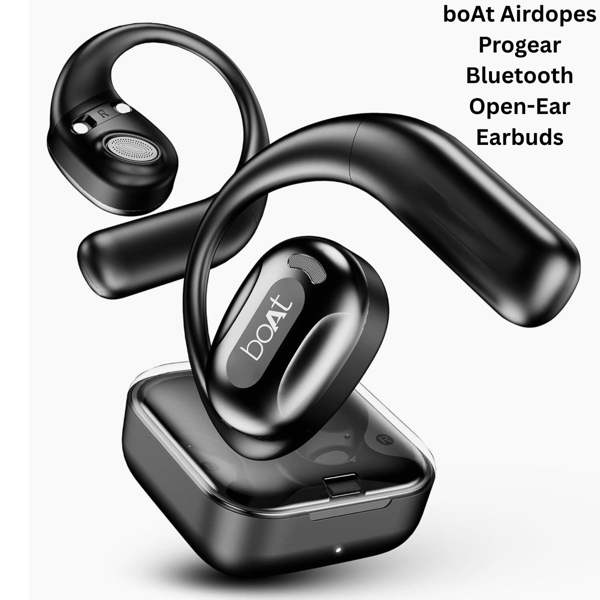 boAt Airdopes Progear Bluetooth Open-Ear Earbuds | Air Conduction Tech, 100Hrs Playback, 4 Mics AI-ENx, 15mm Drivers, Beast Mode 40ms, ASAP Charge