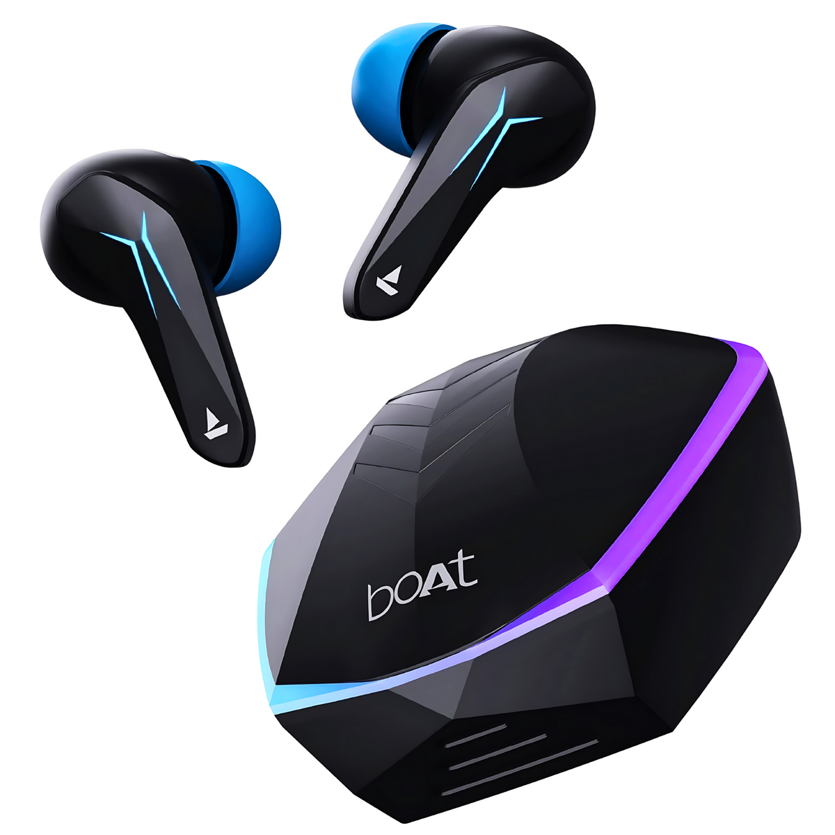 boAt Immortal 121 TWS Gaming Earbuds with Beast Mode (40ms Low Latency), 40Hrs Playtime, Blazing LEDs, Quad Mics with ENx, ASAP Charge & Signature Sound