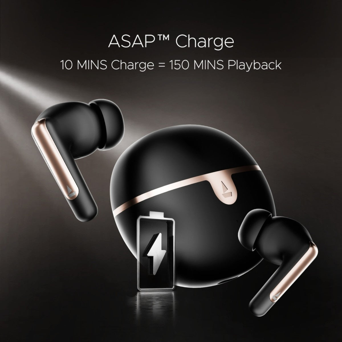 boAt Airdopes 161 ANC Elite – 50Hrs Playtime, Active Noise Cancellation (ANC), ASAP™ Fast Charging, ENx™ Technology, Bluetooth TWS Earbuds with Mic