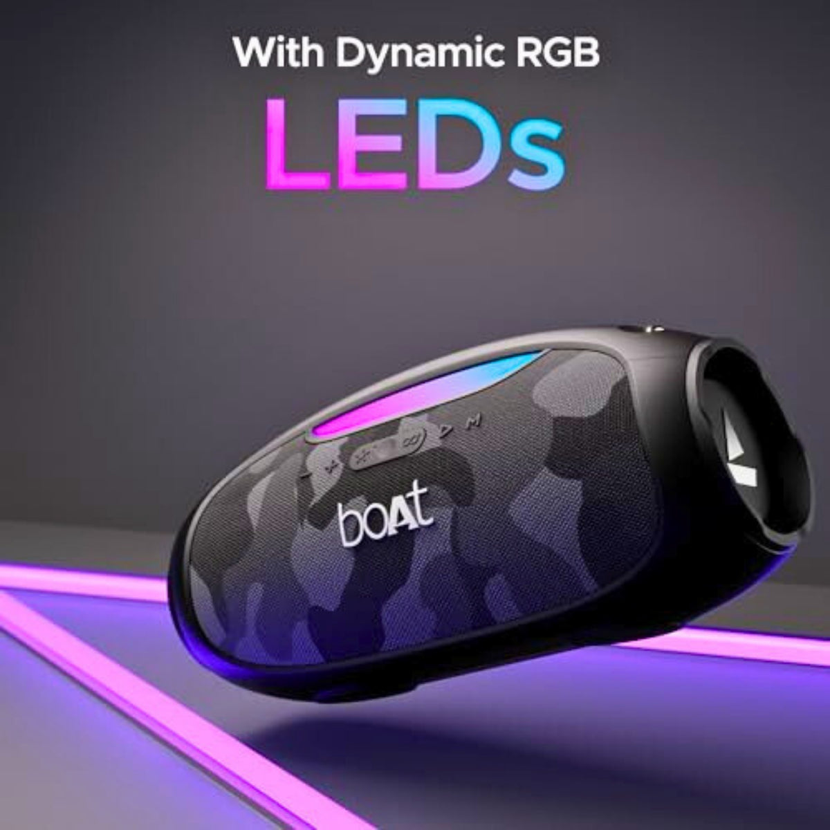 boAt Stone 1800 Bluetooth Speaker with 90W RMS Sound, RGB Lights & EQ Modes