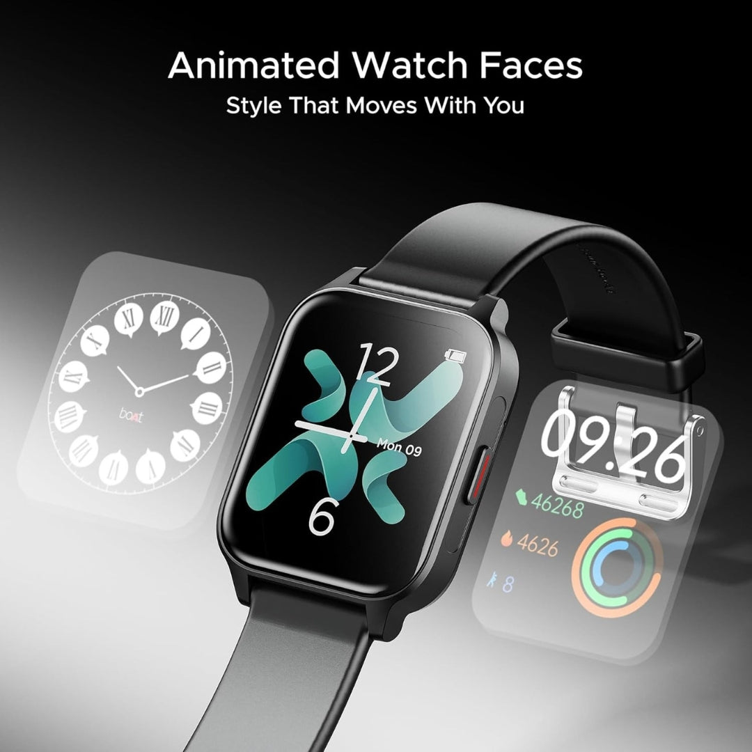 boAt Wave Call 2 Plus Smartwatch | 1.96" HD Display, Bluetooth Calling, 100+ Sports Modes, Animated Watch Faces, Voice Assistant, Bilingual Support