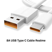8A USB Type C cable with Realme branding on a white background