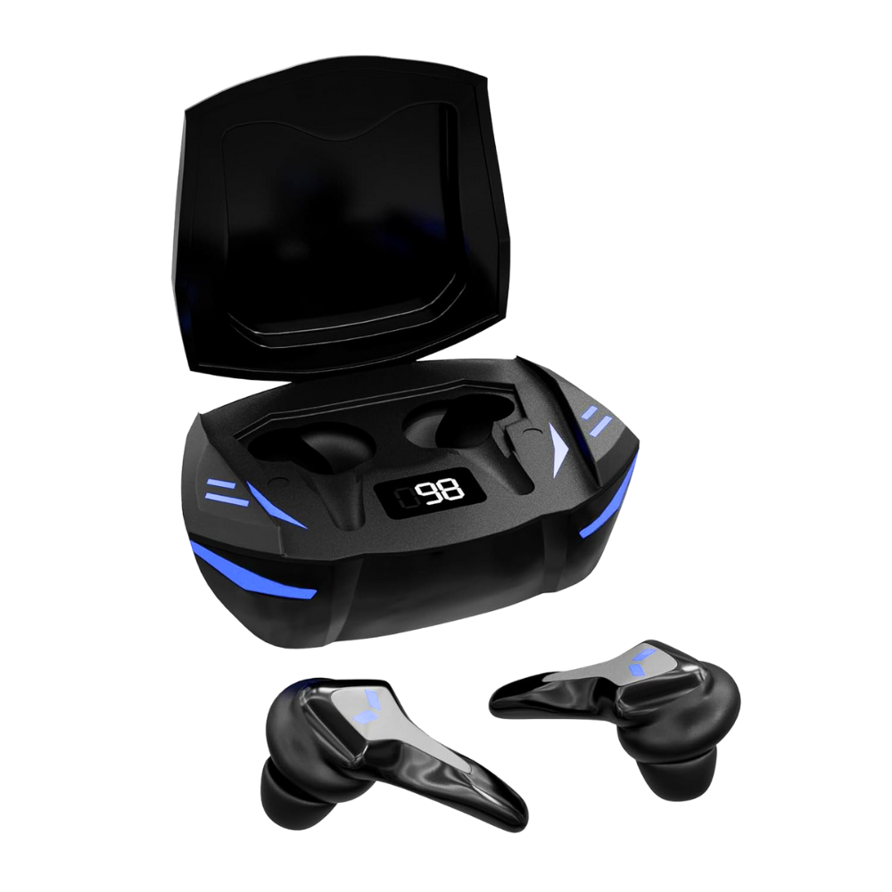 Amazon Basics True Wireless Gaming Earbuds with 60H Playtime, 50ms Low Latency, Fast Charging & IPX5 Water Resistance