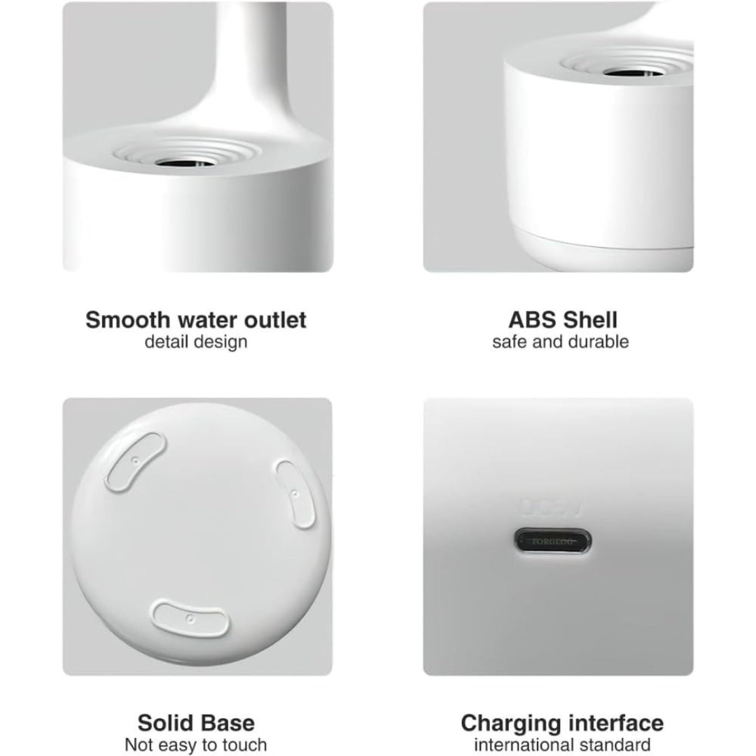 Anti-Gravity Water Drop Humidifier with LED Display & Soothing Sound | 24H Running Time | Portable Room Humidifier & Air Purifier for Home & Office