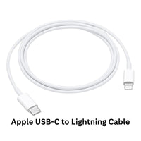 Apple USB-C to Lightning cable on a white background