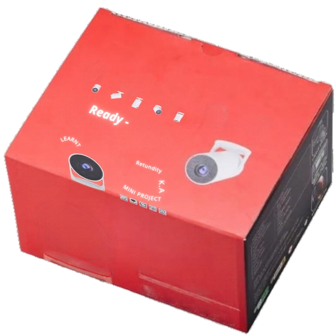CineGo Mini Projector – Portable Android Smart LED Projector, 480p Resolution for Home Cinema, Gaming & Entertainment