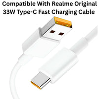 Compatible With Realme Original 33W Type-C Fast Charging Cable | Quick Charge USB-C Data Cable (Pack Of 2)