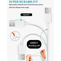 Compatible With OPPO USB-A to Micro USB Charging & Data Cable (15W Max, Compatible with Micro USB Devices) (Pack Of 2)