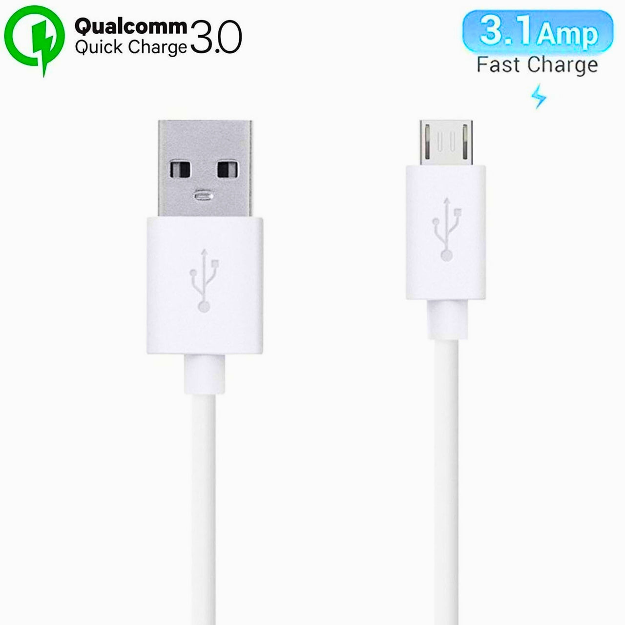 Compatible With Realme Micro USB Cable 1.2m V8 Fast Charging & Data Transfer Cable (Pack Of 2)