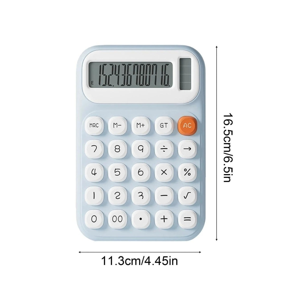 Cute Blue Desktop Calculator – 10-Digit LCD Display, Large Buttons & Comfortable Keys for School, Home, Office and Business | OGDEAL