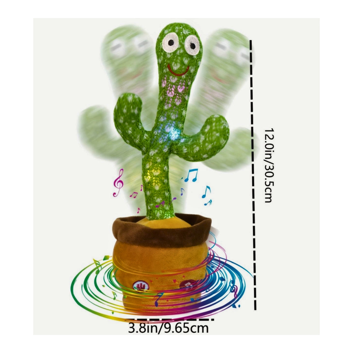 Rechargeable Talking & Dancing Cactus Toy – Musical Educational Toy for Babies & Toddlers (Repeats, Sings & Speaks) – Perfect for Boys & Girls (0-3 Years)