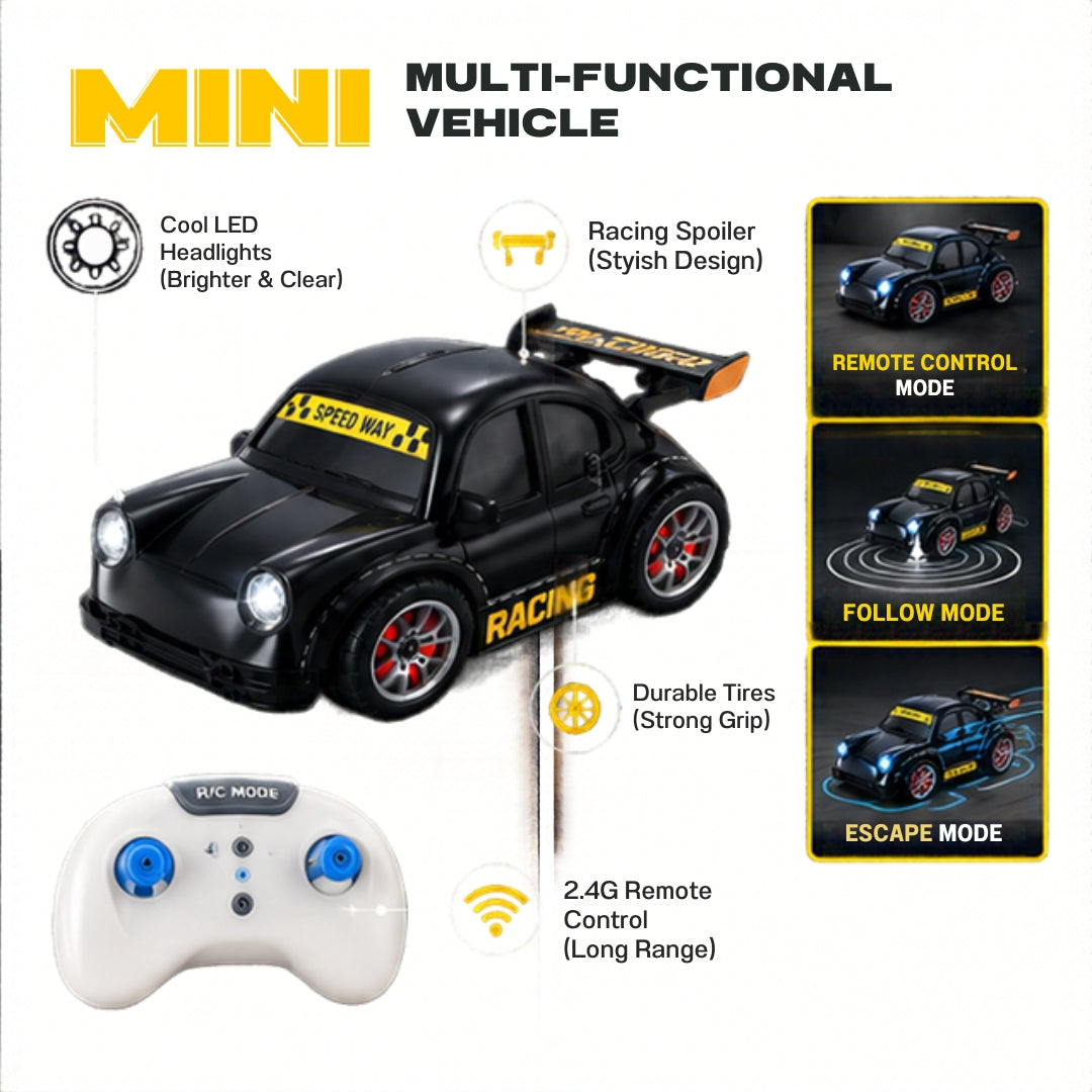 DriftX Mini RC Racing Car – Remote Control Sports Toy with Light & Sound Effects for Kids, Boys & Girls | OGDEAL