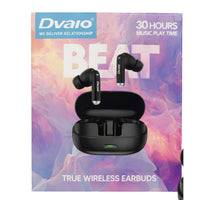 Dvalo true wireless earbuds packaging with colorful background