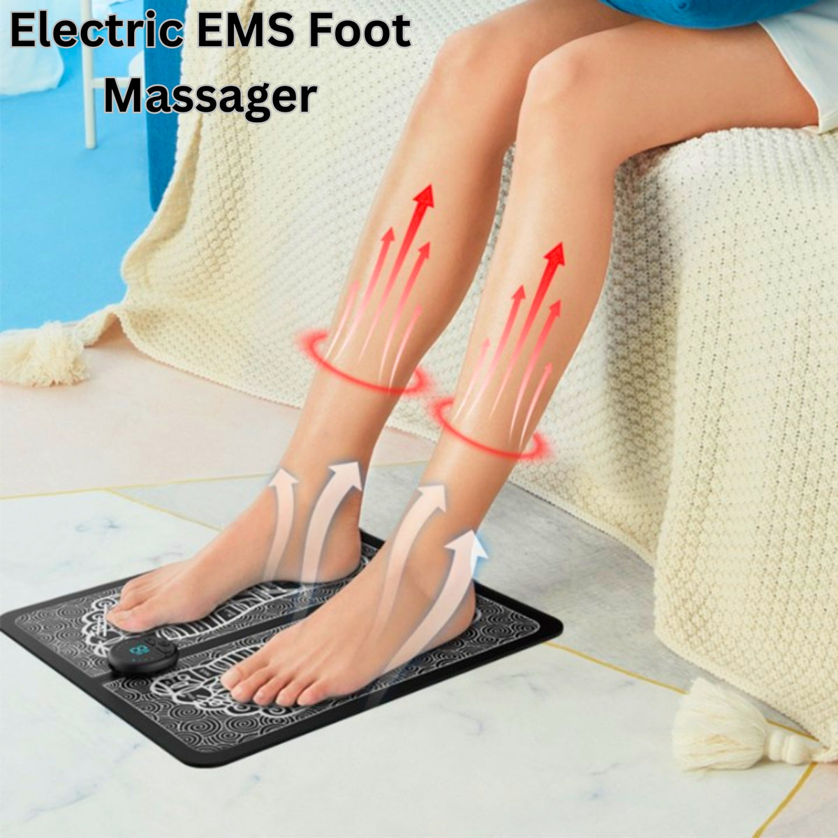 Electric EMS Foot Massager, Portable, Muscle Relaxation, Pain Relief
