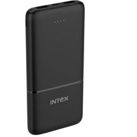 Black Intex power bank on a white background