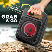Intex IT-202 Portable Bluetooth Speaker | RGB Front Lights | FM Radio | Karaoke Mic Support | TF Card Playback | Bluetooth v5.0 | Easy Carry Handle