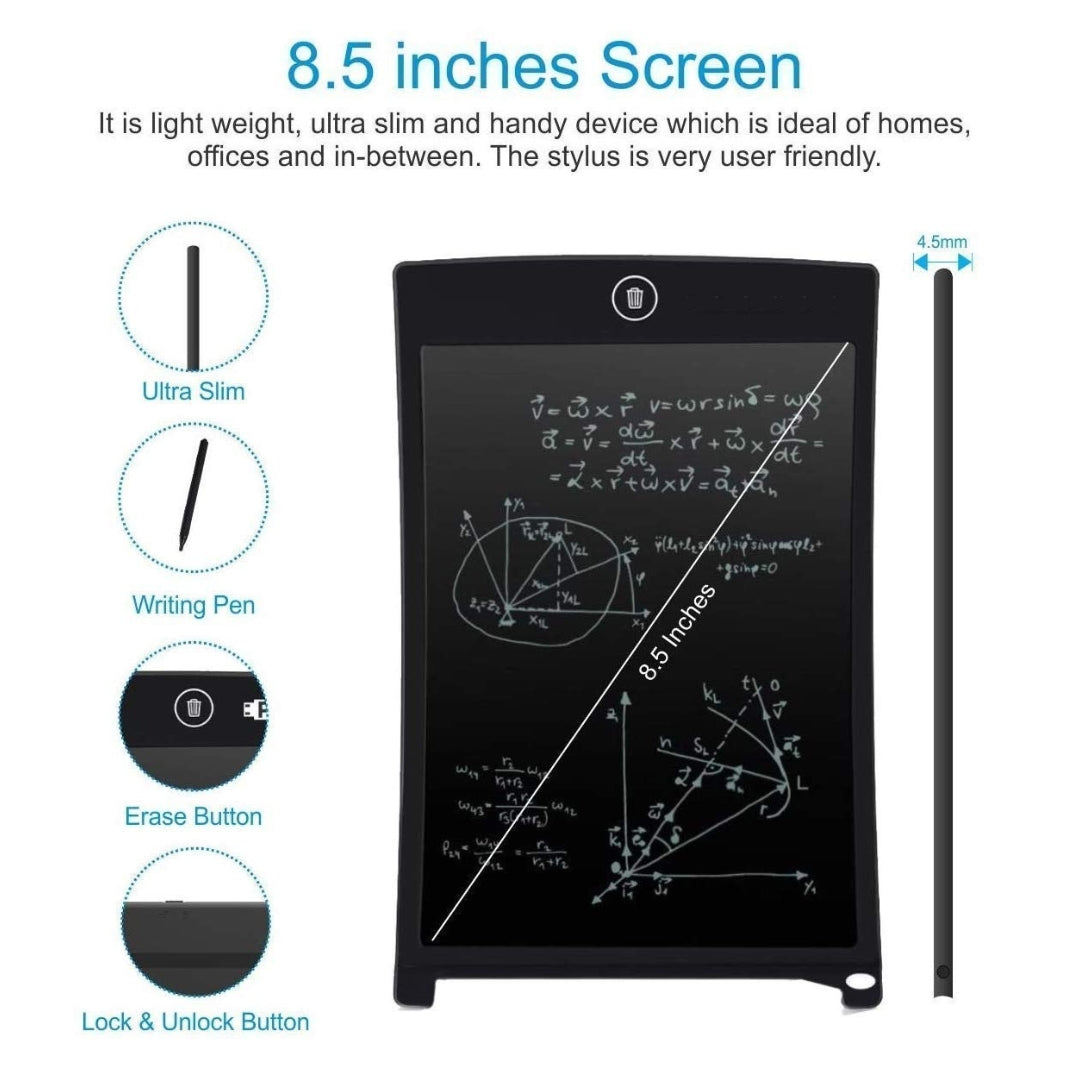 OGDEAL | Kids LCD Writing Tablet 8.5 Inch E-Note Pad | Colorful Screen | Best Birthday Gift for Boys & Girls | Lightweight Digital Drawing Board