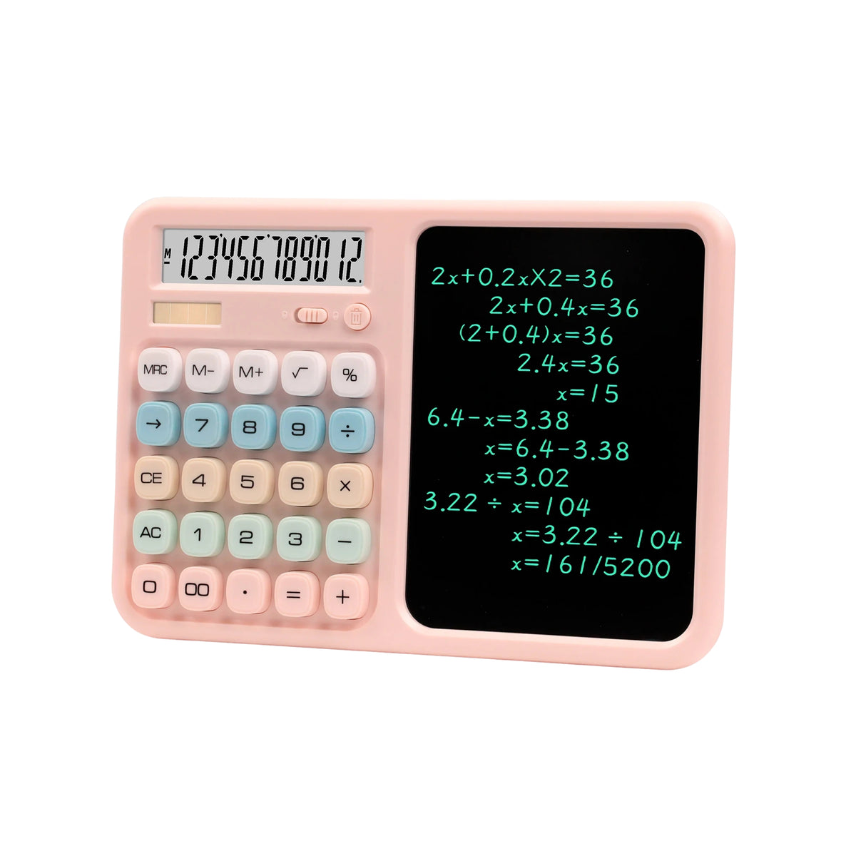 LCD Writing Tablet with Calculator – Reusable Digital Writing Pad & Electronic Calculator for Kids, Study & Office