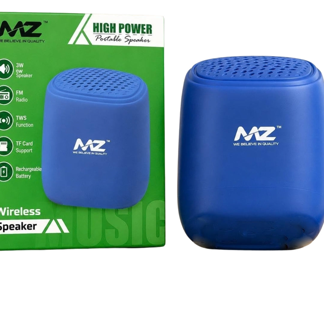 MZ S678 Wireless Bluetooth Speaker 5W with FM Radio, Bluetooth 5.0, USB & TF Card Support, Type-C Charging, Portable Speaker – Blue | OGDEAL