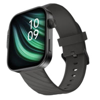 Noise Caliber 3 Plus Smartwatch | 1.96″ AMOLED Display | Bluetooth Calling | Functional Crown | Flat-Edge Design | Black Strap