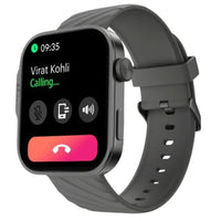 Noise Caliber 3 Plus Smartwatch | 1.96″ AMOLED Display | Bluetooth Calling | Functional Crown | Flat-Edge Design | Black Strap