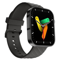 Noise Caliber 3 Plus Smartwatch | 1.96″ AMOLED Display | Bluetooth Calling | Functional Crown | Flat-Edge Design | Black Strap