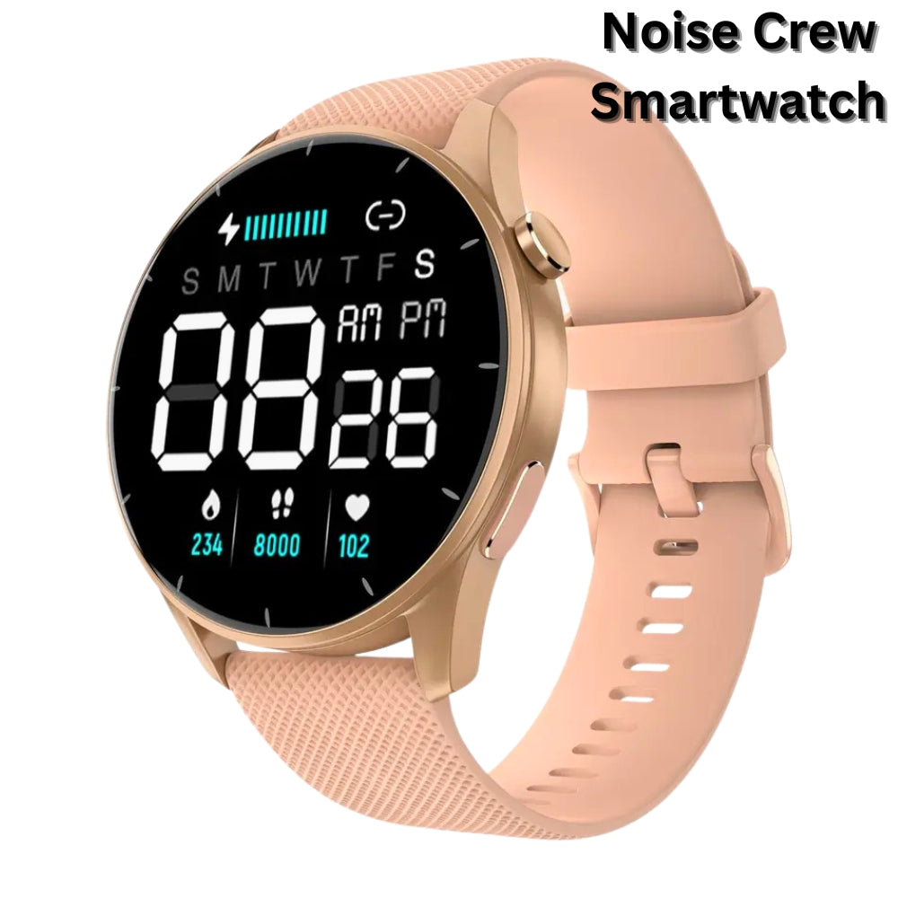 Noise Crew Smartwatch with 1.38" Round Display, Bluetooth Calling, Premium Metallic Finish & IP68 Water Resistance