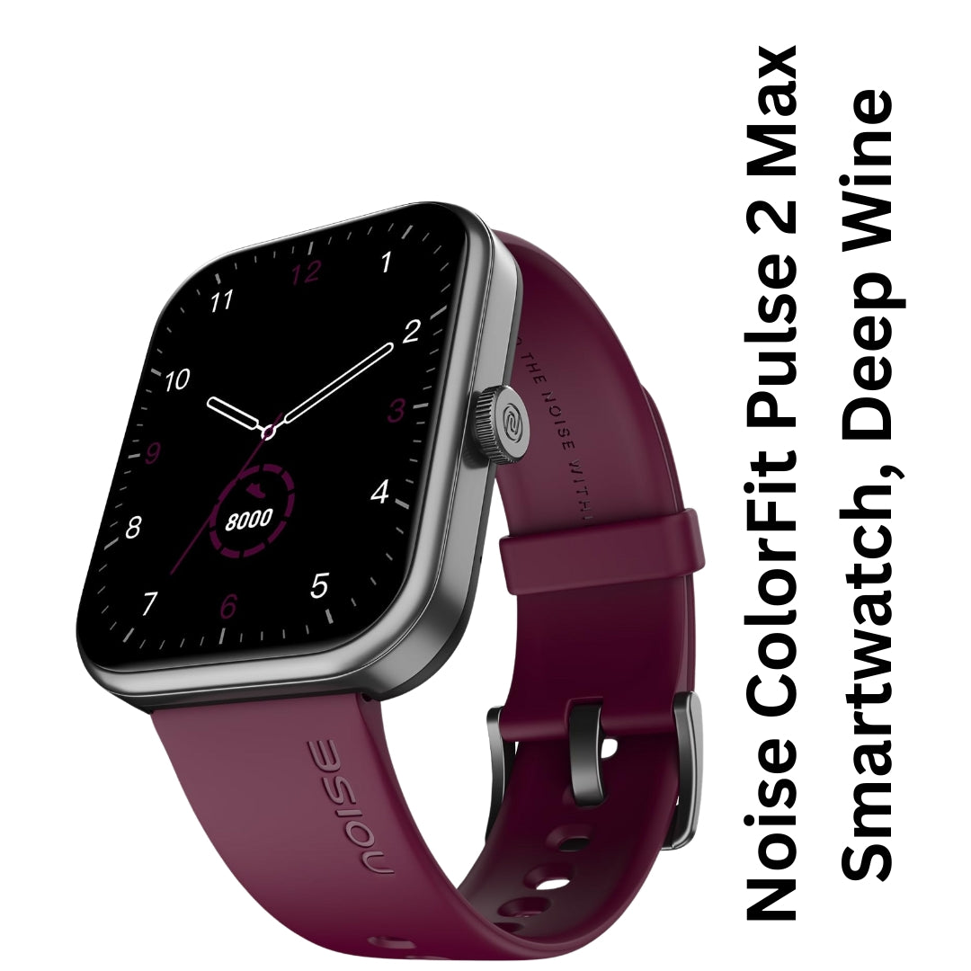 Noise Pulse 2 Max Smartwatch | 1.85" Bright Display, Bluetooth Calling, 10-Day Battery, 100 Sports Modes, Smart DND, 550 NITS, Smart Watch for Men & Women