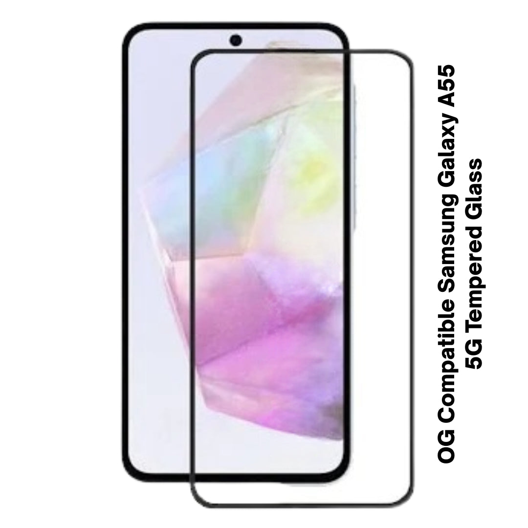 Tempered Glass Screen Protector for Samsung Galaxy A55 5G | Edge-to-Edge Coverage | HD Clear & Easy Installation