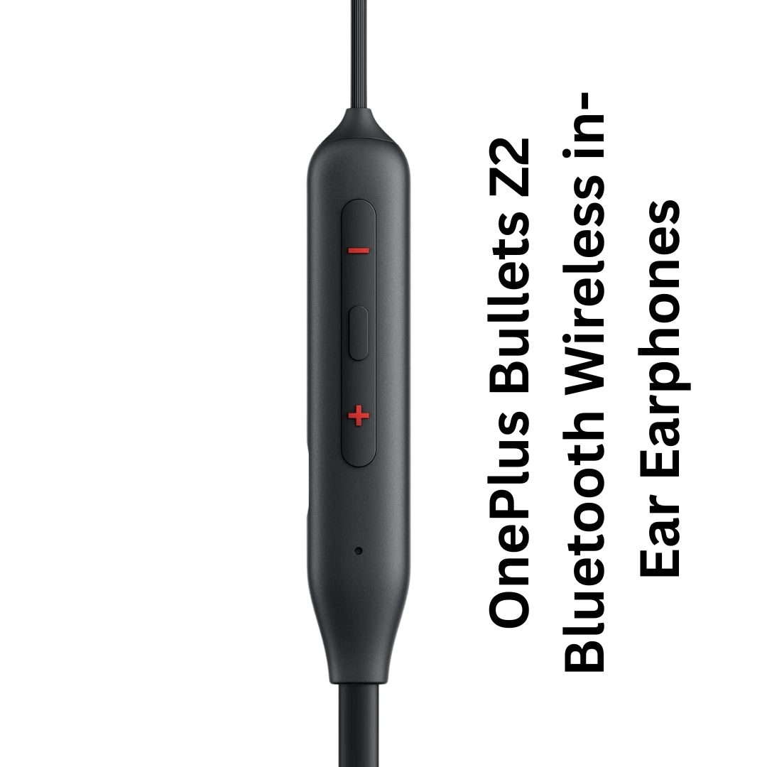 OnePlus Bullets Z2 Bluetooth Wireless in-Ear Earphones with Fast Charge, Deep Bass, 10mm Drivers & 30H Battery Life