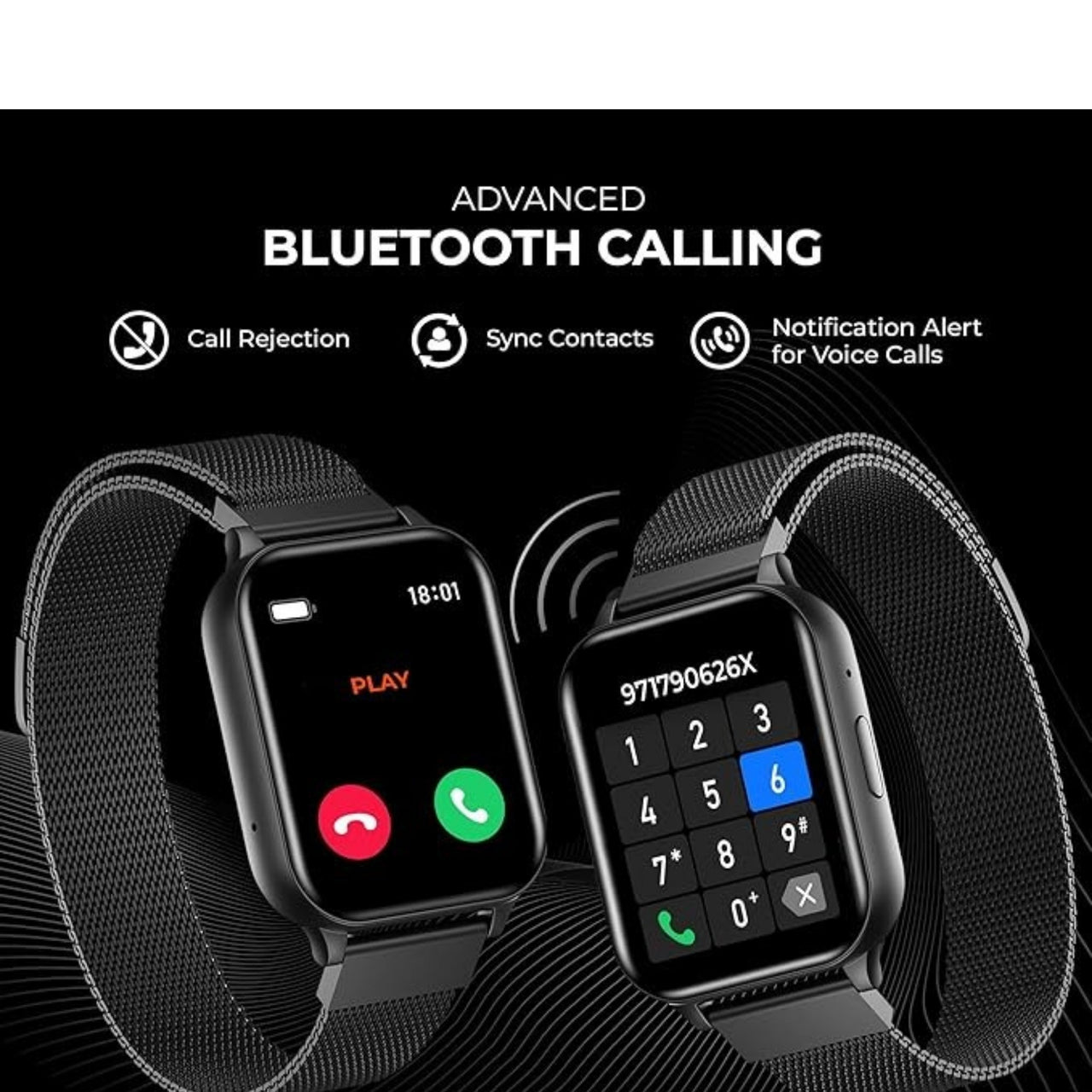 PLAY PLAYFIT FLAUNT4 Smartwatch with 2.04" AMOLED Display, Bluetooth Calling & Health Suite