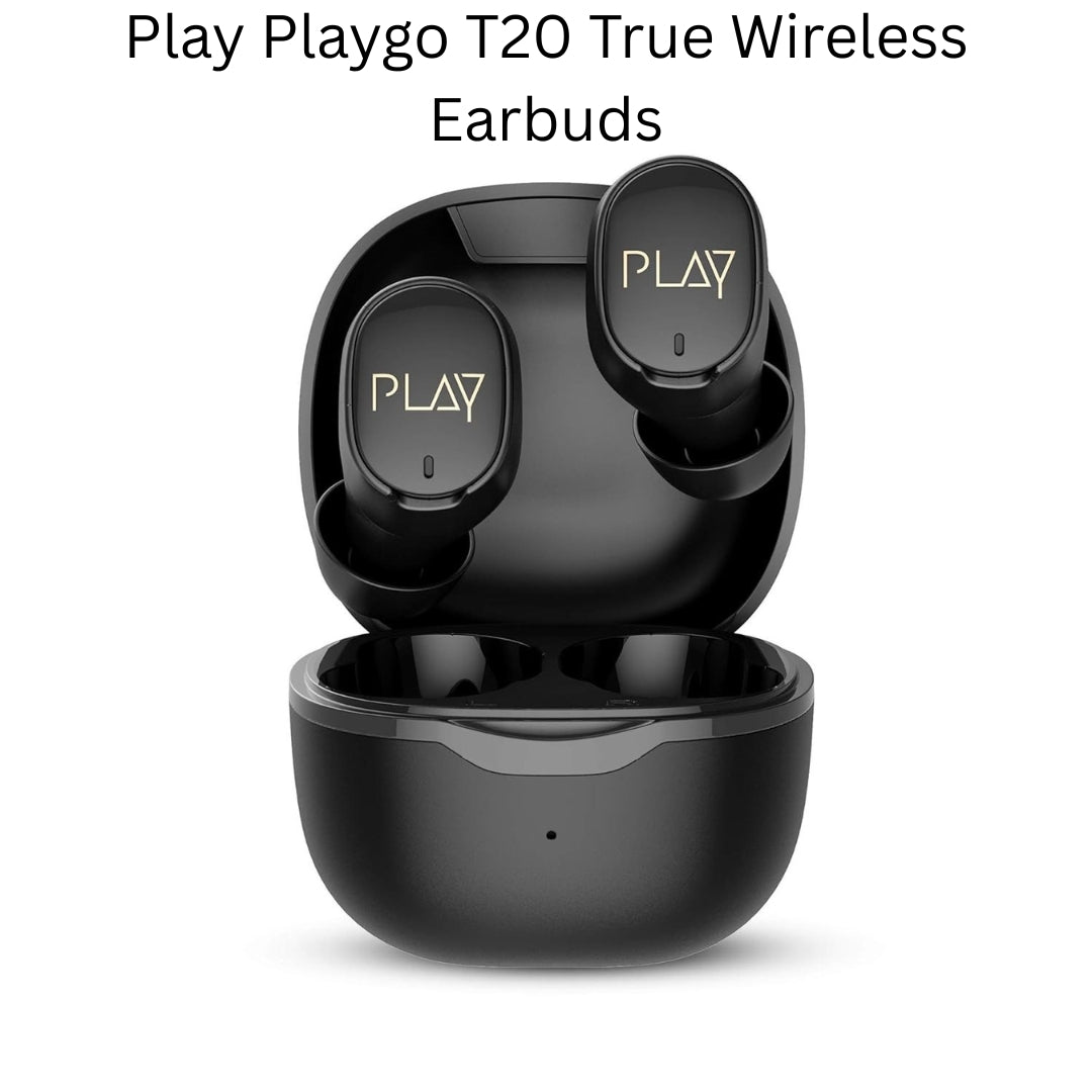| Play Playgo T20 True Wireless Earbuds with EBEL Drivers, Environmental Noise Reduction, Digital Active Wear Fit, HD Calling & Touch Controls | Bluetooth 5.0 TWS