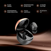 | Play Playgo T20 True Wireless Earbuds with EBEL Drivers, Environmental Noise Reduction, Digital Active Wear Fit, HD Calling & Touch Controls | Bluetooth 5.0 TWS