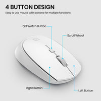 Portronics Toad 23 Wireless Optical Mouse with 2.4GHz Connectivity, USB Nano Receiver & Adjustable DPI
