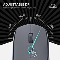 Portronics Toad 23 Wireless Optical Mouse with 2.4GHz Connectivity, USB Nano Receiver & Adjustable DPI