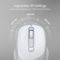 Portronics Toad 35 Wireless Mouse with 2.4GHz Connectivity, Adjustable DPI & USB Nano Receiver
