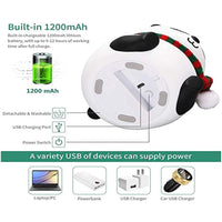 Product with USB charging port and power switch, featuring a cartoon cow design.