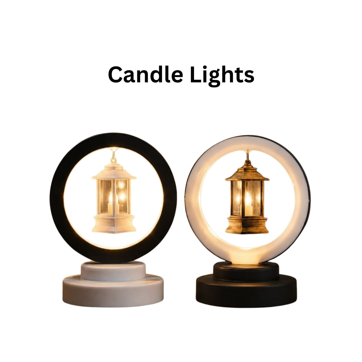 Ring Lantern Candle Light – Decorative LED Lantern Lamp for Home, Table, Diwali & Festive Decoration