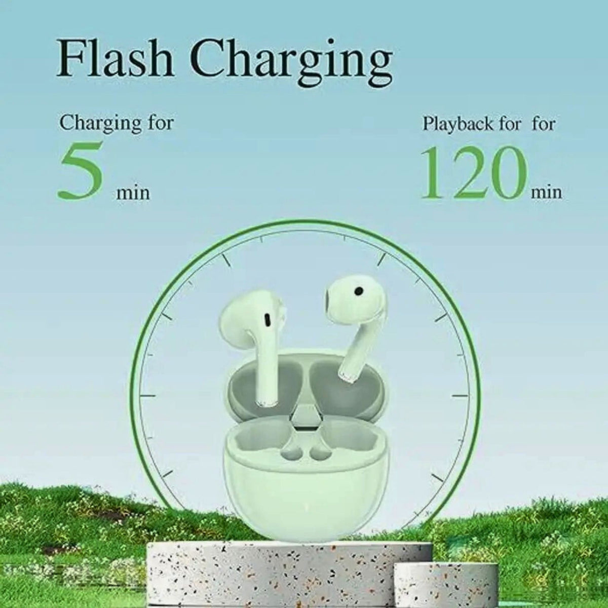 SHKOD AirLits7 True Wireless Earbuds with ENC Noise Reduction, 38H Playtime & Fast Charging
