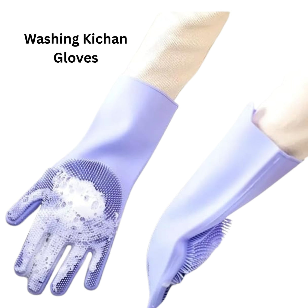 Silicone Cleaning Hand Gloves – Reusable Dishwashing & Household Cleaning Gloves | Kitchen Scrubber Gloves